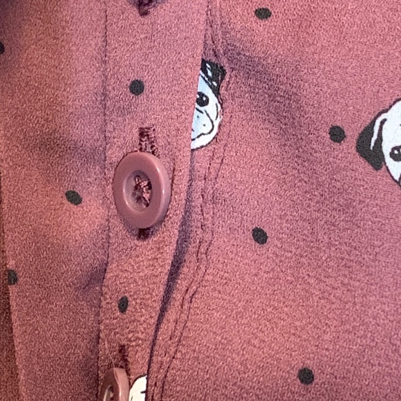 🕊️SOLD🕊️ Torrid Womens Dog Print Harper Georgette Pullover Blouse Plus Size 1X - Picture 11 of 16